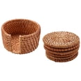 thumbnail image 4 of 18Pcs/ Drink Coasters Set for Kungfu Tea Accessories Round Tableware Placemat Dish Mat Rattan Weave Cup Mat Pad Diameter, 4 of 4