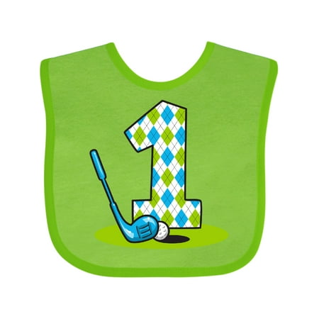 

Inktastic Argyle Golf 1st Birthday Gift Baby Boy Bib