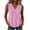Pink, variant on Tank for Women Sleeveless Women Solid Sleeveless Spliced Casual Pullover Tank Top Yellow M