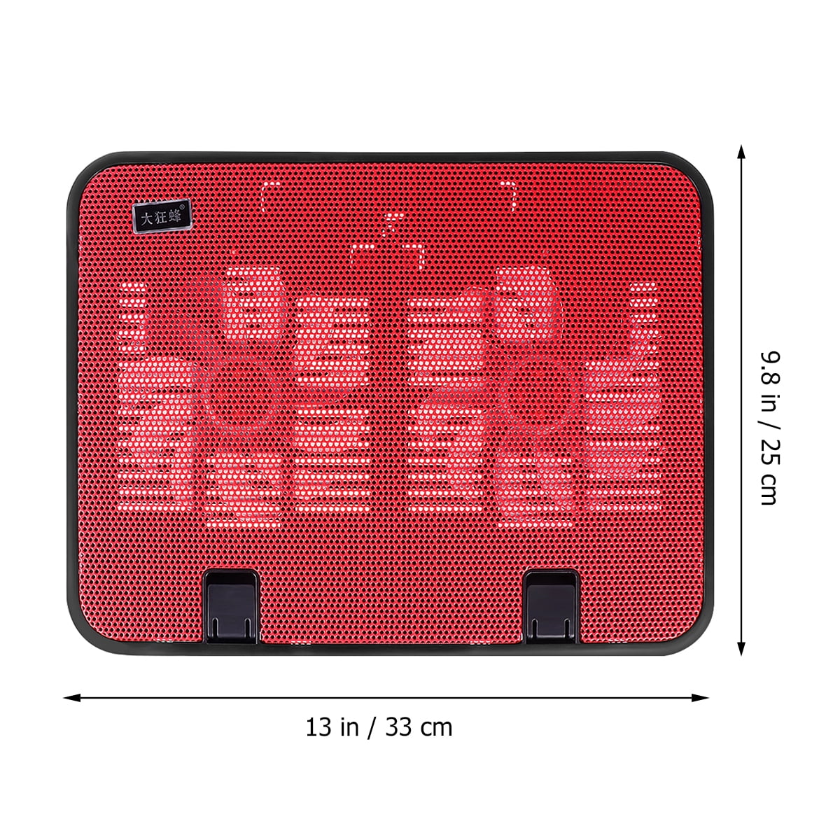 UKCOCO Red Notebook Cooler with Slim Design and Dual Quiet Fans Adjustable Laptop Cooling Pad Stand
