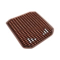 thumbnail image 2 of Cojín de asiento transpirable con cuentas de madera, funda de asiento universal con almohadilla de enfriamiento para coche. Café, 2 of 8