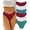 6Pack E, variant on Womens Cotton Underwear Soft Stretch Bikini Panties High Cut Panties Sexy Low Rise Hipster Cheeky S-XL 6Pack