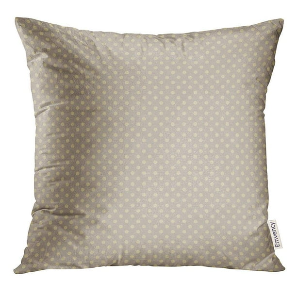 CMFUN Tan Chic Polka Dot Pattern Beige Shabby Pillow Case 18x18 Inches