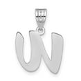 thumbnail image 3 of 14k White Gold Script Design Letter W Initial Pendant, 3 of 4