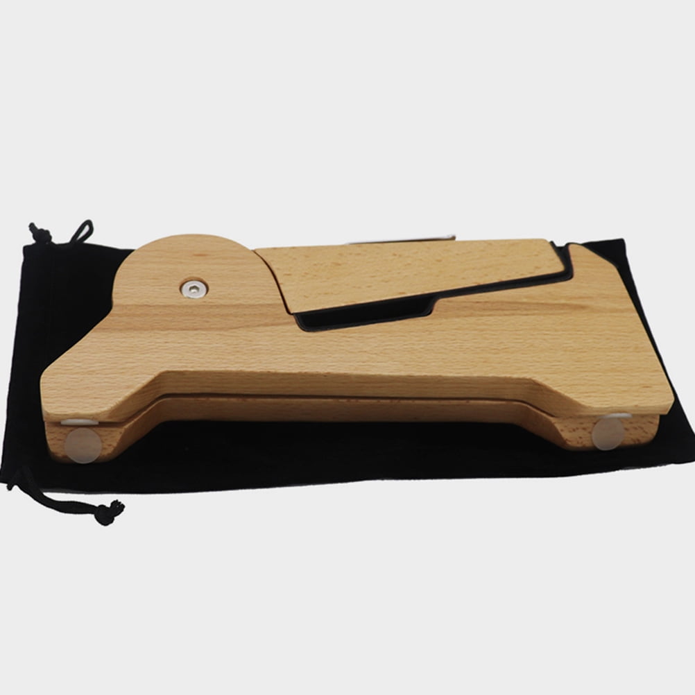 LULULION Light Brown Wood Guitar Stand Portable Foldable Guitar Support for Stage and Store