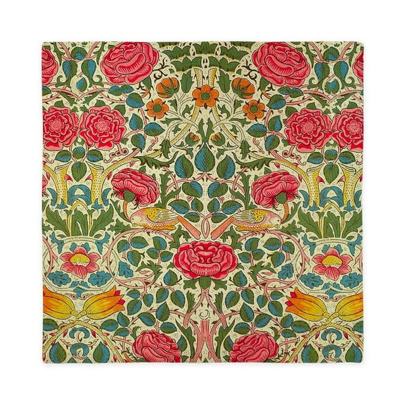 CafePress - Rose Chintz Pattern Colorful Queen Duvet Cover - Queen Duvet