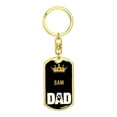 thumbnail image 4 of Porte-clés Sam Cat Dad King en Acier Inoxydable Ou or 18k, 4 of 8