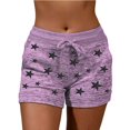 thumbnail image 1 of Women Soft And Comfy Activewear Starts Print Shorts With Pockets And  Drawstring, 1 of 6