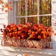 thumbnail image 2 of AcerichFad Fall Plants Outdoor, 8 Bundles Artificial Autumn Faux Plants Fake Silk Flowers for Outside Indoor Yard Garden Porch Patio Home Decor, 2 of 8