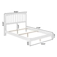 thumbnail image 4 of Mission Full Solid Wood Foundation Bed in White, 4 of 9