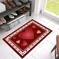 thumbnail image 7 of Nmdmisc Valentine's Day Doormat Bathroom Rugs Valentines Day Red Heart Shaped and Love Lips Non Slip Ultra Absorbent Mat for Outdoor Indoor Entrance Floor Mat Kitchen Home Decor 24x16 Inch, 7 of 7