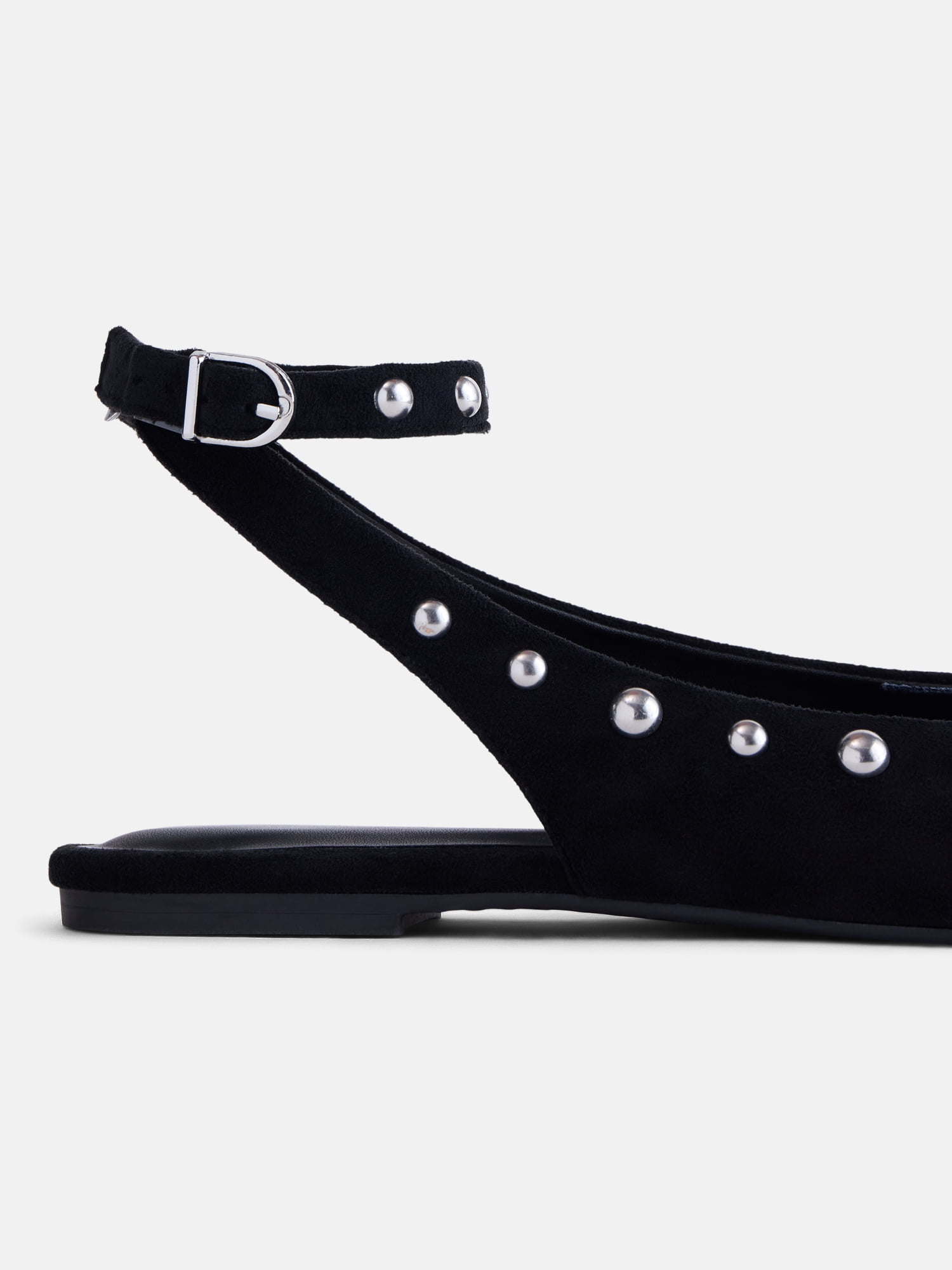 No Boundaries Women’s Faux Suede Ankle Ballet Flats