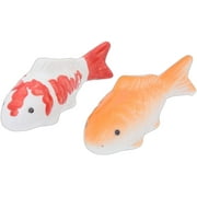 Creative Co-op Set of 2 4" Assorted Koi Fish Floatable Figurines