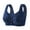 Dark Blue, variant on Front Closure Daisy Bras for Women No Underwire Push up Full Coverage Bras Wireless Seamless Bra for Everyday Wine 50