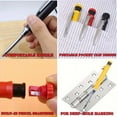 thumbnail image 3 of 2.8mm Metal Solid Carpenter Mechanical Pencil with Sharpener for Woodworking Construction Long Head deep hole maker Pencil black red yellow lead Site marking, factory marking carpenter's pencil, 3 of 9