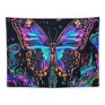 thumbnail image 5 of BCIIG Skull Tapestry  Mushroom Butterfly Tapestries Aesthetic Moth Tapestry Moon Flowers Tapestry Hippie Snake Tapestry Wall Hanging for Bedroom 40x60inch, 5 of 6