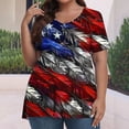 thumbnail image 2 of SELONE 4th of July Women's T-Shirts Star Stripe Pullover Crewneck Short Sleeve Tops Patriotic Graphic Clothes, 2 of 5