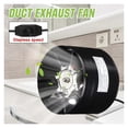 thumbnail image 2 of 4 Inch Inline Duct Fan Air Ventilator Metal Pipe Ventilation Exhaust Fan Mini Extractor Bathroom Toilet Wall Fan Without ,Quiet Operation, 2 of 6