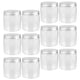 thumbnail image 5 of 12 tarros de cristal pequeños con tapa hermética, transparentes, reutilizables, para conservas y mermeladas., 5 of 8