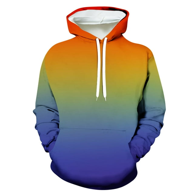 Penkiiy Chandails à Capuche pour Hommes Liquidation Hommes Mode Décontractée Chandails à Capuche d'Halloween Col Rond Imprimé Chandail Manches Longues Hauts Chandail Jaune y2k Chandails à Capuche Hommes