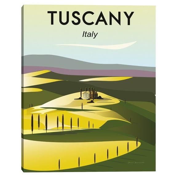 Masterpiece Art Gallery Tuscany Cities Canvas Art Print, 22" x 28", by Omar Escalante