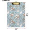 thumbnail image 3 of FMSHPON White Bunny Flower Clipboard Hardboard Wood Nursing Clip Board and Pull for Standard A4 Letter 13x9 inches, 3 of 5