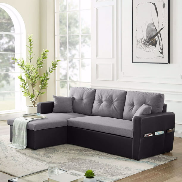 Convertible Sectional Sofa Couch Modern, L Shaped Couch Sofa Bed