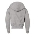 thumbnail image 3 of JERZEES - NuBlend Youth Full-Zip Hooded Sweatshirt - 993BR - Oxford - Size: L, 3 of 5