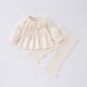 thumbnail image 1 of Korean Baby Girls' Clothes Set 0-4Y Lace Lotus Leaf Collar Top and Pants 2pcs Children's Outfit Spring Kid's Doll Shirt Suit, 1 of 6