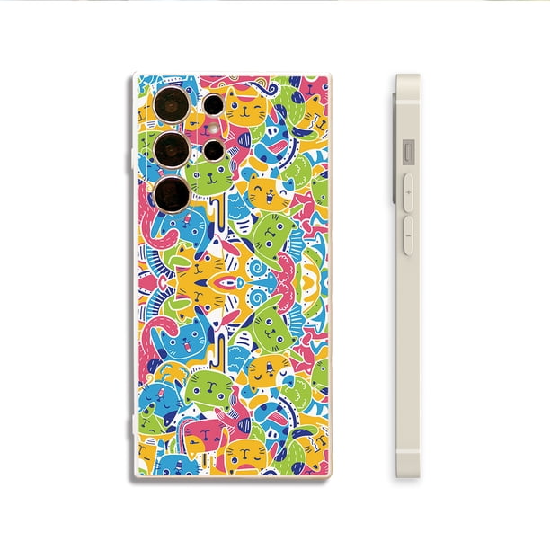 Mantenga su iPhone seguro y elegante con esta funda de goma TPU con estampado de dibujos animados