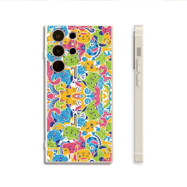 Mantenga su iPhone seguro y elegante con esta funda de goma TPU con estampado de dibujos animados