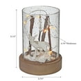 thumbnail image 2 of Support En Verre Cylindrique À Led Avec Branche De Renne À Base En Bois, 2 of 3
