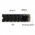 thumbnail image 4 of FVH NGFF Key B+M to SATA 3.0 6Gbps 5 Ports Adapter Converter PM Multi Port Select JMB575 2280, 4 of 7