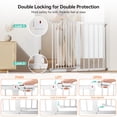 thumbnail image 6 of DOMIPET 29.5''-46'' Extra Wide Pet Gate, 30'' High Pressure Mounted Dog Gate, White, 6 of 7