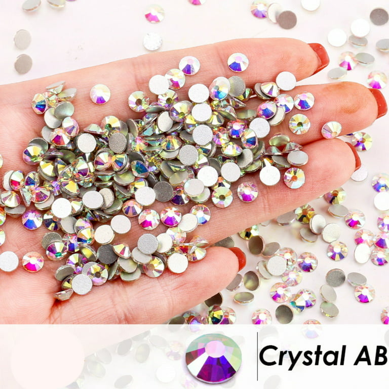  Beadsland Hotfix Rhinestones, 2880pcs Flatback Crystal  Rhinestones for Crafts Clothes DIY Decorations, Crystal AB, SS10, 2.7-2.9mm