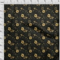 thumbnail image 4 of oneOone Georgette Viscose Yellow Fabric Floral Retro Sewing Material Print Fabric By The Yard 42 Inch Wide, 4 of 5
