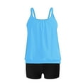 thumbnail image 4 of Karight Womens Tankini Top Only Ruched Tummy Control Bathing Suit Top Modest Swim Tank Top No Bottom, 4 of 4