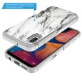 thumbnail image 3 of Samsung Galaxy A10E Case, Rosebono Slim Hybrid Shockproof Hard Cover Graphic Fashion Colorful Skin Cover Armor Case For Samsung Galaxy A10E (White Marble), 3 of 5
