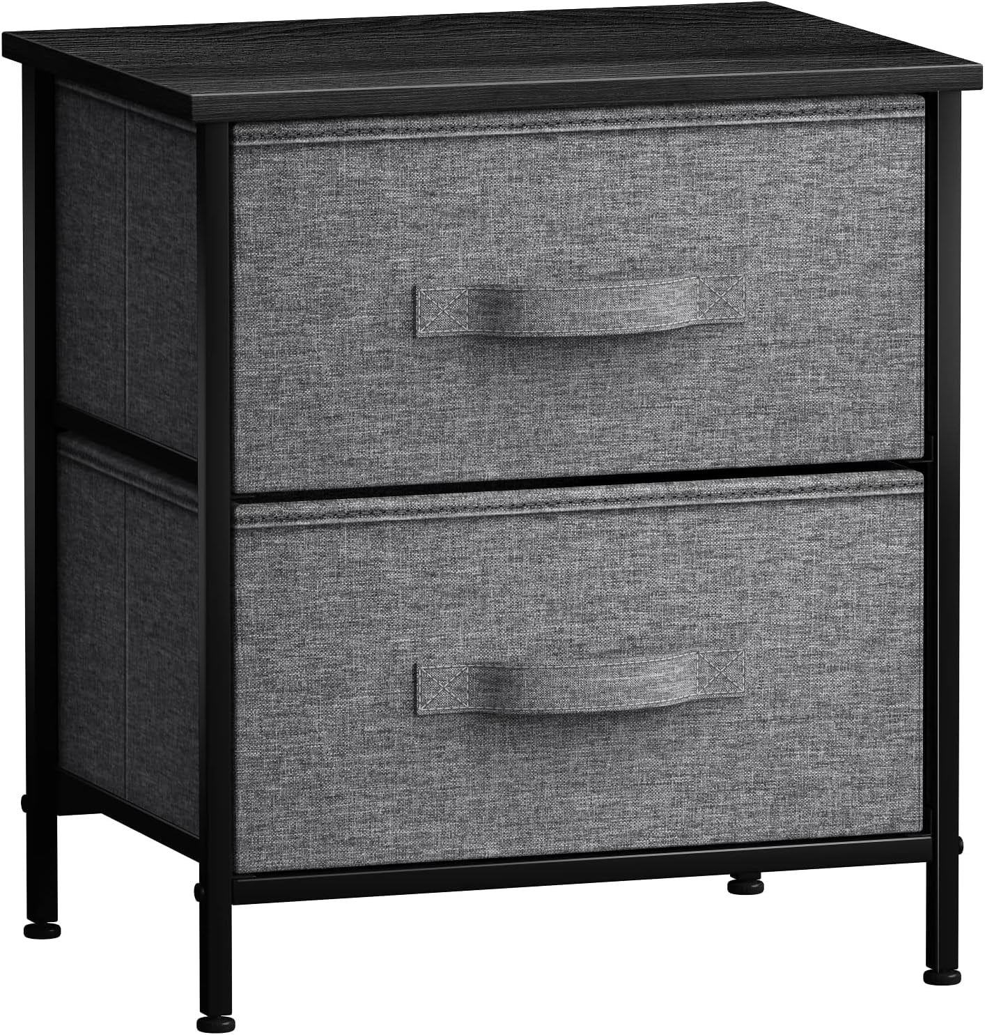 Sorbus Modern Nightstand with 2 Drawers, Set of 2, Black