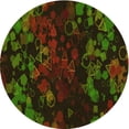 thumbnail image 1 of Ahgly Company Machine Washable Indoor Round Transitional Black Brown Area Rugs, 8' Round, 1 of 7