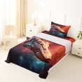 thumbnail image 5 of Manfei Dreamy Spaceships Twin Sheets,Celestial Red Nebula Cloud Bedding,3 Pieces,1 Flat Sheet,1 Fitted Sheet and 1 Pillowcase, 5 of 6