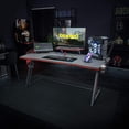 thumbnail image 3 of DESINO Gaming Desk 47 inch PC Computer Desk with Cup Holder and Headphone Hook, Gray, 3 of 6
