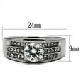 thumbnail image 2 of Luxe Jewelry Designs Men's Stainless Steel Pave Ring with Round Cubic Zirconia - Size 9, 2 of 4