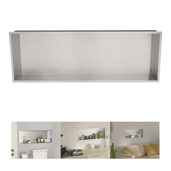 Stainless Steel Shower Niche Recessed Wall Shelf - Bathroom Storage Organizer, Multiple Sizes Available, Rustproof & Leakproof