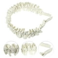 thumbnail image 2 of Unique Bargains 1 Pc Fashion Elegant Pleated Headband for Women for Girls 5.91"x1.57" Beige, 2 of 4