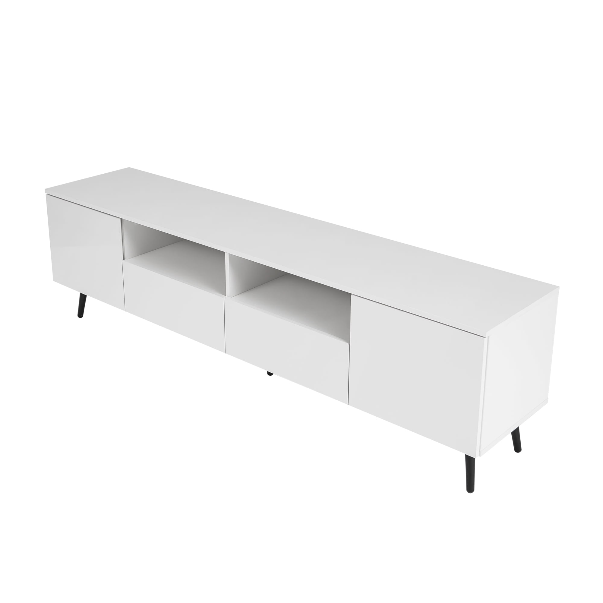 Yardi Yard High Glossy Gaming TV Media Center for 70/75/80 Inch TV, LED TV Stand Console in White Yardi Yard High Glossy Gaming TV Media Center for 70/75/80 Inch TV, LED TV Stand Console in White