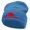 Sky Blue, variant on Philadelphia Embroidered 12 Inch Long Knitted Beanie - White OSFM