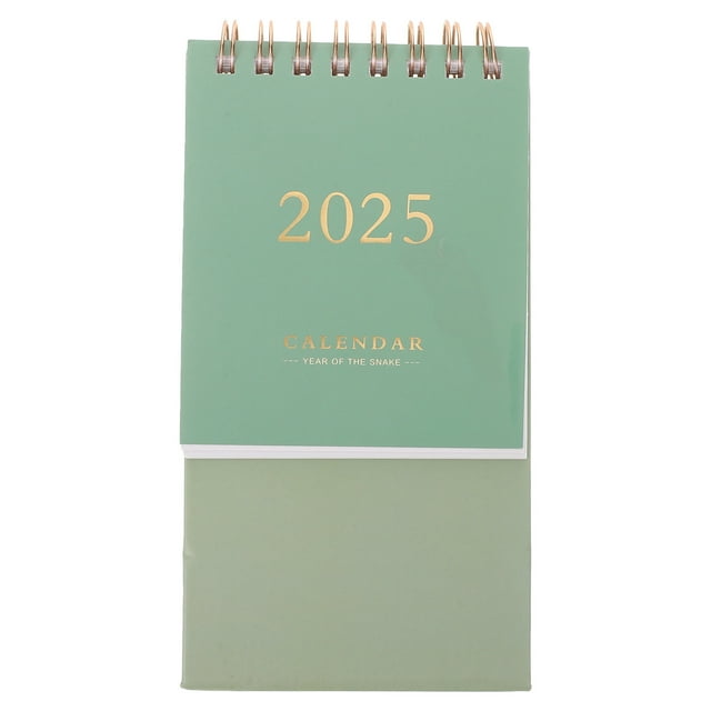 Miangastore Mini Desk Calendar 2024 2025 Tabletop Spiral Calendar for Home and Office Decor
