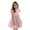 Pink, variant on 1-8 Years Girls Short Sleeve Ruffle Sleeves Open Back Solid Summer Dress Orange, 5-6 Years