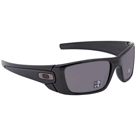 Oakley Men's OO9096 Fuel Cell Rectangular Sunglasses, Polished Black/Prizm Grey, 60 mm